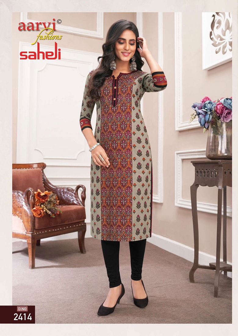 Aarvi Saheli 14 Daily Wear Designer Wholesale Kurti Collection